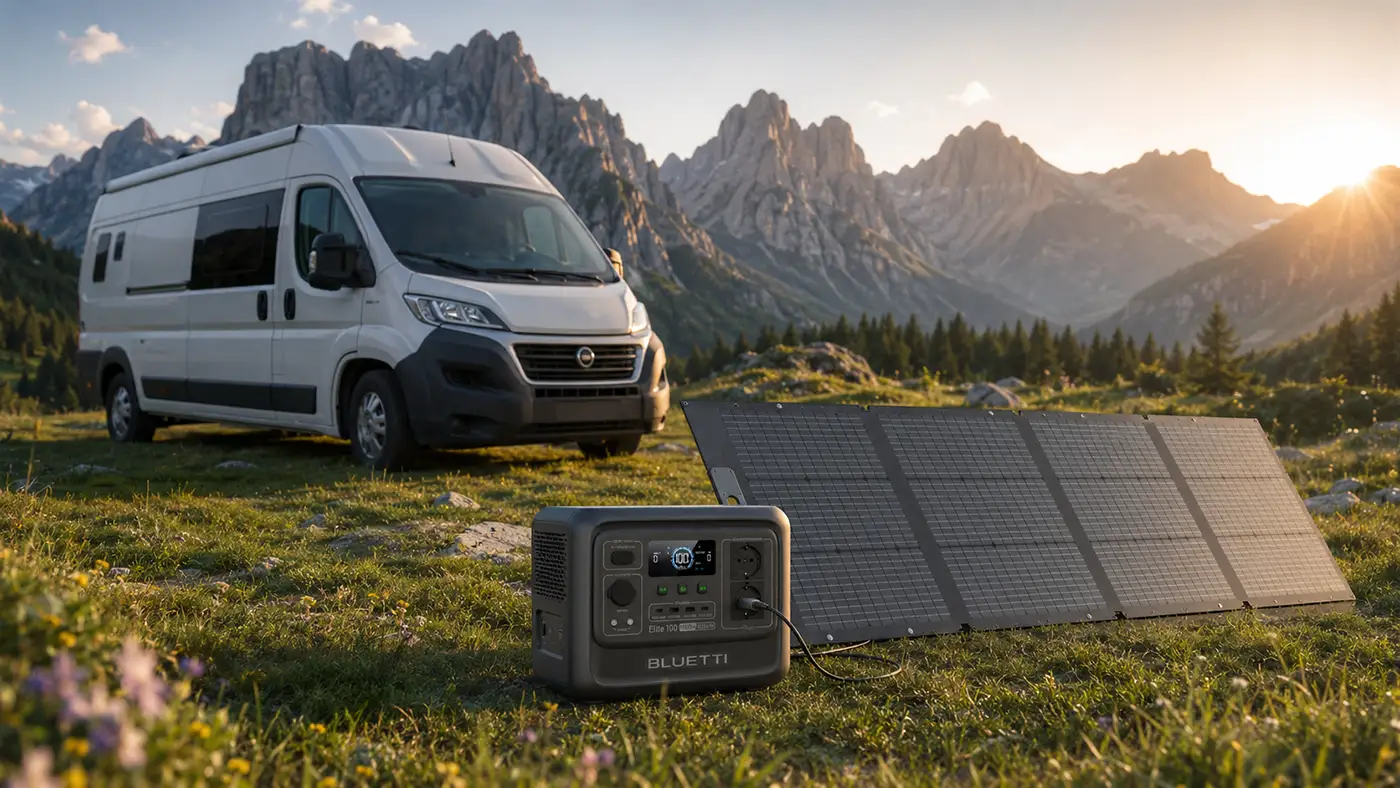 comprar bluetti elite 100 v2 viajando en autocaravana